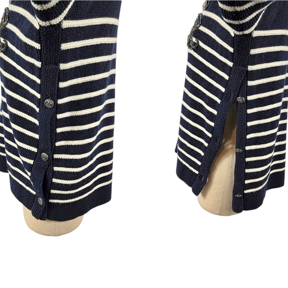 Polo Ralph Lauren Nautical Blue & White Stripe Merino Wool Sweater - Picture 6 of 14
